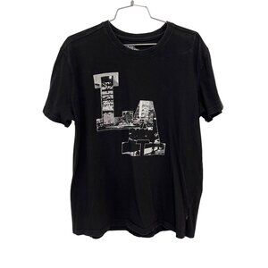 No Fear LA Cityscape Graphic Tee Size Large Crewneck Short Sleeve Everyday Wear